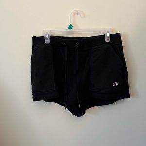 Champion black sweatshorts